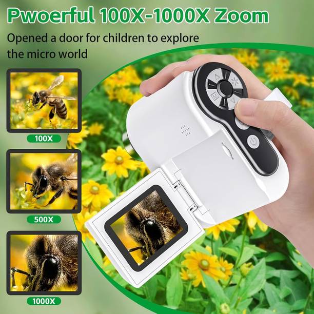 atdaraz Digital Microscope for Kids, 100x-1000x Handheld Microscope with 32GB SD Card Educational Electronic Hobby Kit