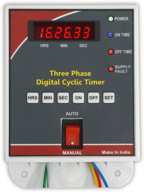 Magnus M-1124 Three Phase Digital Cyclic Timer with Inbuild Single Phase Preventer Programmable Electronic Timer Switch