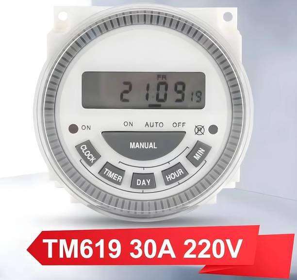 GoodsBazaar Digital Timer(TM-619-2) with Protect Cover 220V-Output 24-Hour Programmable Electronic Timer Switch