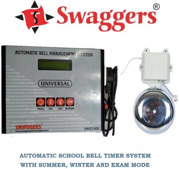 SWAGGERS Automatic School Bell Timer &amp; Siren (combo) Wired Door Chime Wired Door Chime