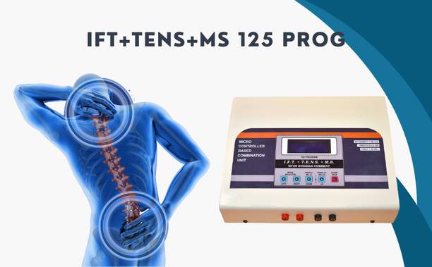 HEALTHCARE MEDICAL EQUIPMENTS LCD (IFT+MS+TENS) 125 Program Electrotherapy Computerised Device Electrotherapy Device