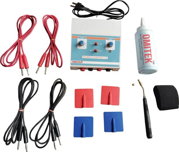 omitek 2 Channel Mini Muscle Stimulator/EMS Galvanic & Faradic Mode Electro Therapy Machine Muscle Stimulator Machine for Physiotherapy Machine Mini MS 2 Channel Electrotherapy Device