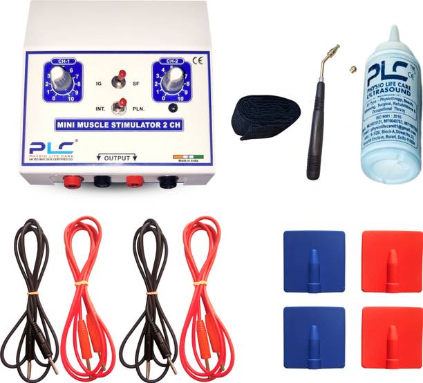 PHYSIO LIFE CARE 2 Channel Mini Muscle Stimulator (MS) Physiotherapy Machine Galvanic & Faradic Modes with Pen Electrode Compact Electrotherapy Device