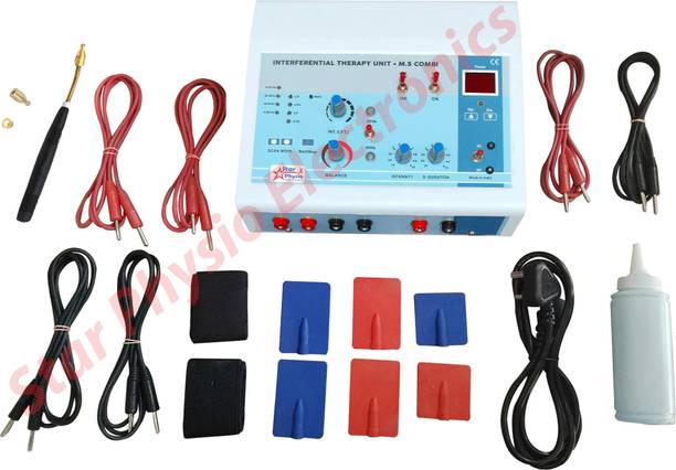 STAR PHYSIO ELECTRONICS IFT With MS 2 IN 1 Combination Therapy With Timer Physiotherapy Machine INTERFERENTIAL THERAPY With MS Machine for Pain Relief Pain Relief Management Electrotherapy Device