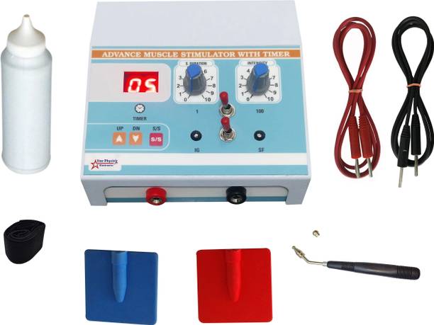 STAR PHYSIO ELECTRONICS Adv. Mini Muscle Stimulator With Timer EMS Galvanic & Faradic Mode Electro Physiotherapy Machine Mini MS With Timer Machine for Physiotherapy Electrotherapy Device