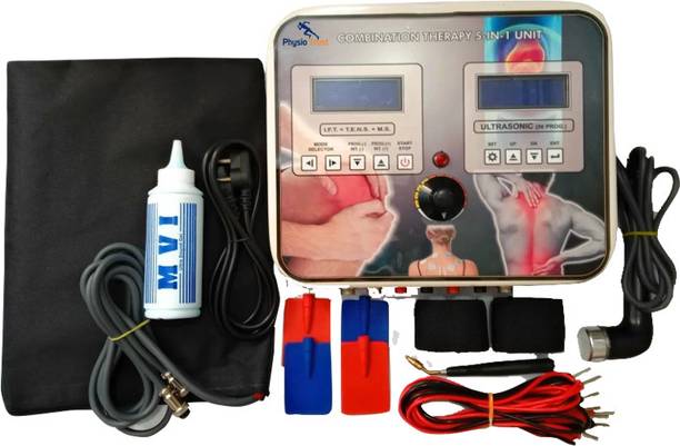Physio Trust 5 in 1 Combo Duble LCD Model Fiber Body Machine 5 In 1 IFT MS Tens Ultrasonic Deep Heat electrotherapy equipment Electrotherapy Device