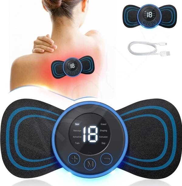 PSR ENTERPRISES Wireless EMS Mini Body Massager Machine Portable Butterfly Massager for Blood Circulation, Pain Relief with 8 Modes & 19 Strength Levels Electrotherapy Device