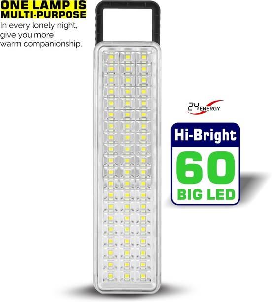 24 ENERGY 60 High Bright Floor lamp with 2 Stage Lighting mode chargeable 8 hrs Lantern Emergency Light