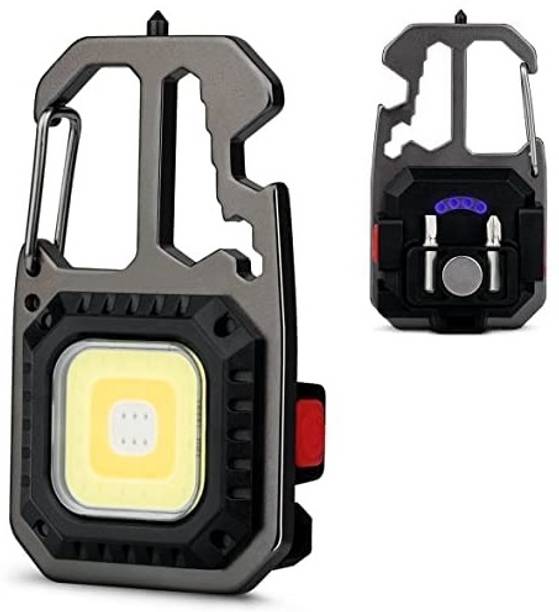 Xydrozen 4-Modes Keychain Work Light, COB 5 hrs Torch E...