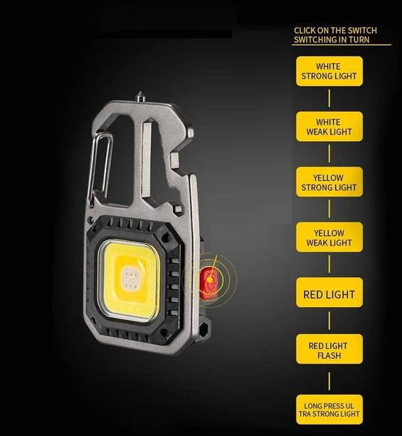 Xydrozen 4-Modes LED Work Light Key Ring Torch 5 hrs To...