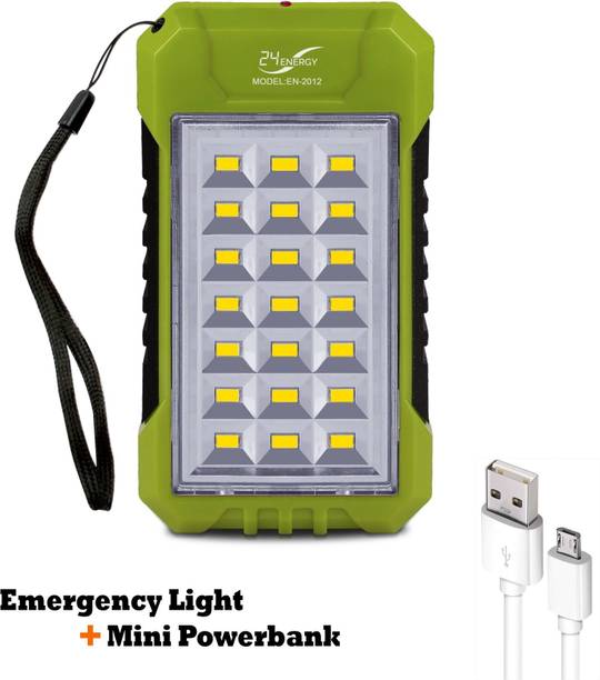 24 ENERGY Rechargeable Emergency Light with Solar Power Bank 5 hrs Lantern Emergency Light