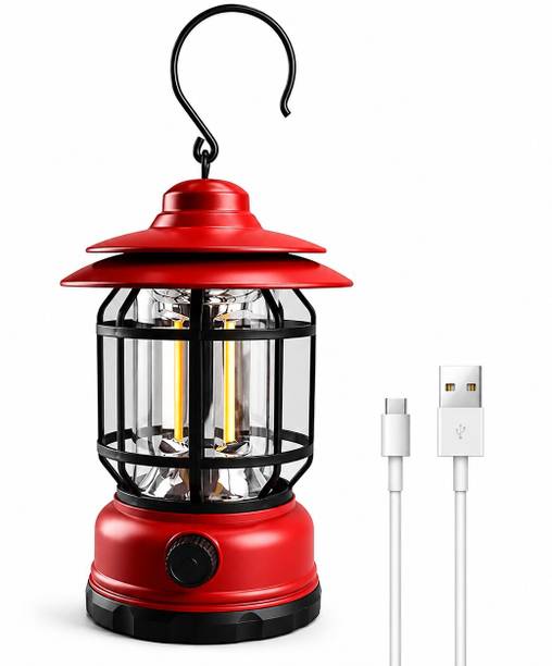 HYMASA Portable COB LED Camping Lantern Rechargeable Emergency Light with Hook 4 hrs Lantern Emergen