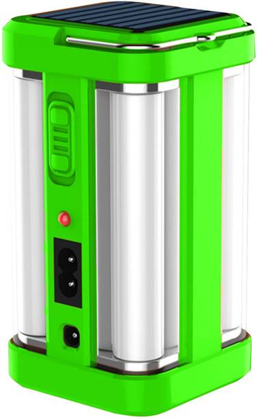 FIRSTLIKE Rechargeable 4 Side Tube With 2 Multiple Mode Extra Bright DC / Solar Lantern 7 hrs Lantern Emergency Light