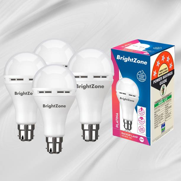 Brightzone Pck of 4-Reliable Emergency Light Bulb with Rechargeable Feature Smart Bulb