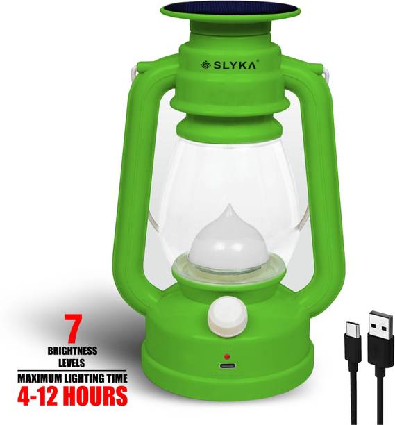 SLYKA Emergency Light With Night Lamp Solar Rechargeable Table Lamp
