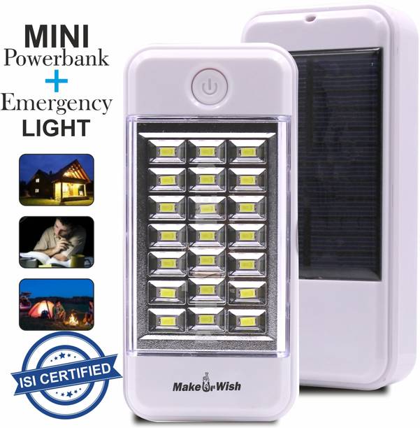 Make Ur Wish Rechargeable Dual Mode Solar + USB Charge 21 Big SMD LED Mobile Charging Port 5 hrs Torch Emergency Light