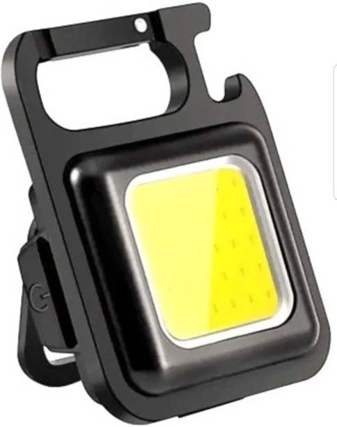 HASRU LED Flashlight 500 Lumens COB Rechargeable light Keychain 4 Light Modes 5 hrs 5 hrs Torch Emergency Light
