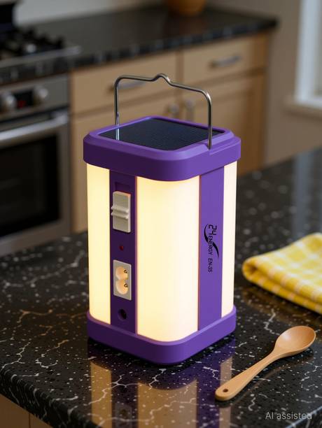 VR Bright Lite 4 Tube 360 Degree Extra Bright with Solar Charging Rechargeable 4 hrs Lantern Emergency Light