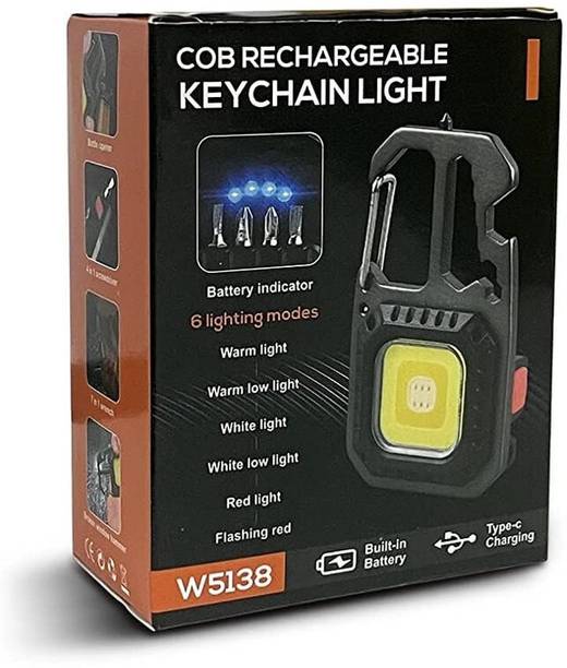Xydrozen 7 Modes Keychain Flashlight 5 hrs Torch Emerge...