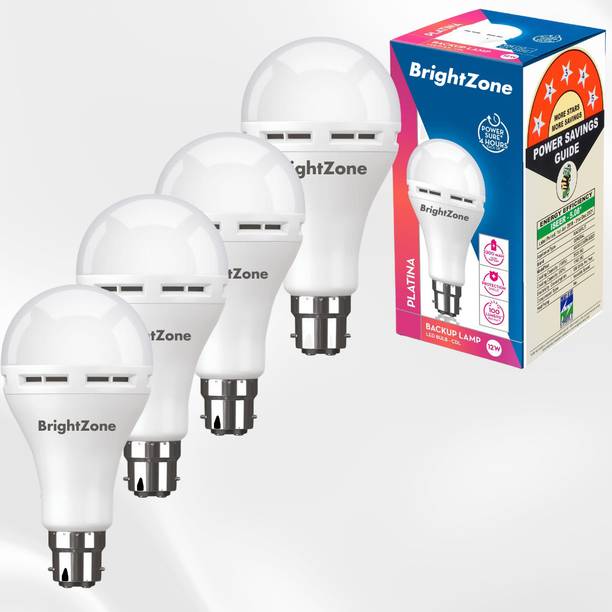 Brightzone Pck of 4-Portable Emergency Light Rechargeable Bulb for Home Smart Bulb