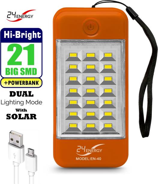 24 ENERGY USB Mobile Power Bank with 21 LED Light Rechargeable Solar 5 hrs Lantern Emergency Light