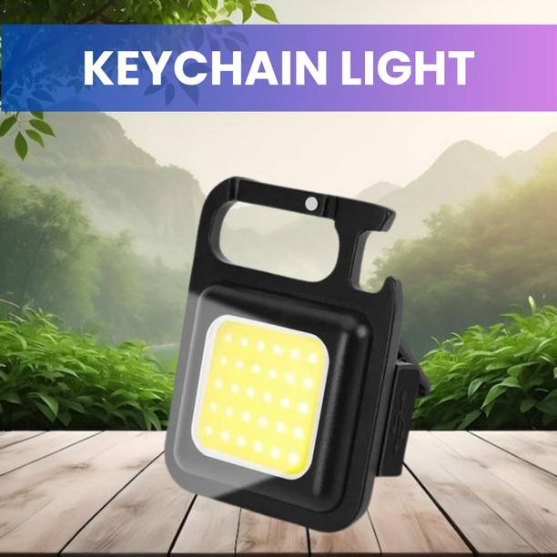 GUGGU Rechargeable Small (COBB Light) With Keychain and 4 Hours Battery LifeF115 4 hrs Torch Emergency Light