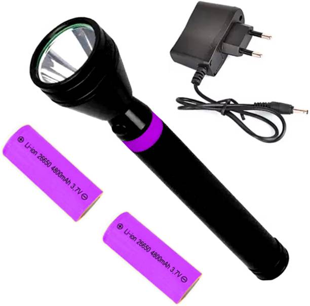 Small Sun Powerfull Rechargeable LED 3 Mode 9600mAh heavy duty 1000 Meter 15W Long Lasting 6 hrs Torch Emergency Light