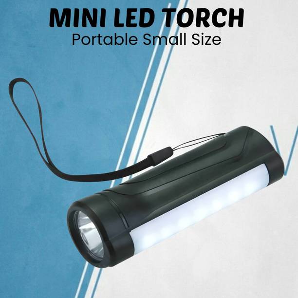 GUGGU LED (Torch Light) with COB Light and USB Rechargeable, 1200mAh Battery W482 100 hrs Torch Emergency Light