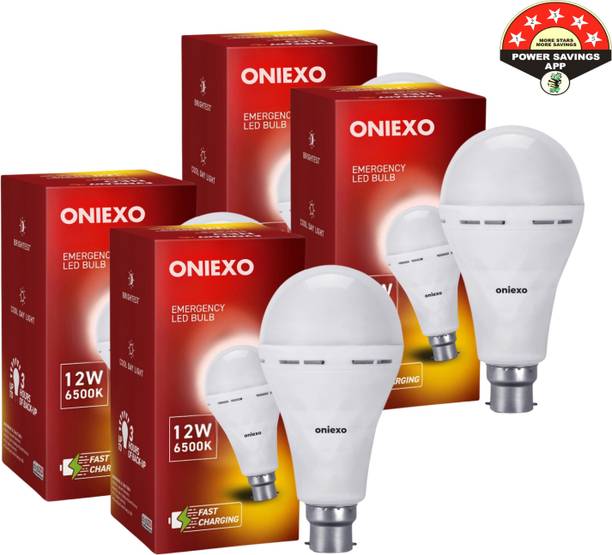 ONIEXO PK-4 12W Emergency Bulb with Rechargeable Battery Backup Smart Bulb