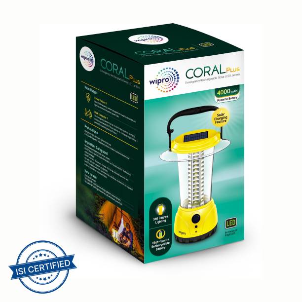 Wipro Coral Plus Rechargable Solar LED Lantern 20 hrs Lantern Emergency Light