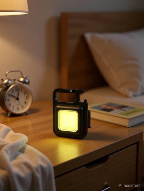 UNZAG Small LED Flashlight 800 Lumens COB Rechargeable Keychain Mini Flashlight 1 hrs Flood Lamp Emergency Light