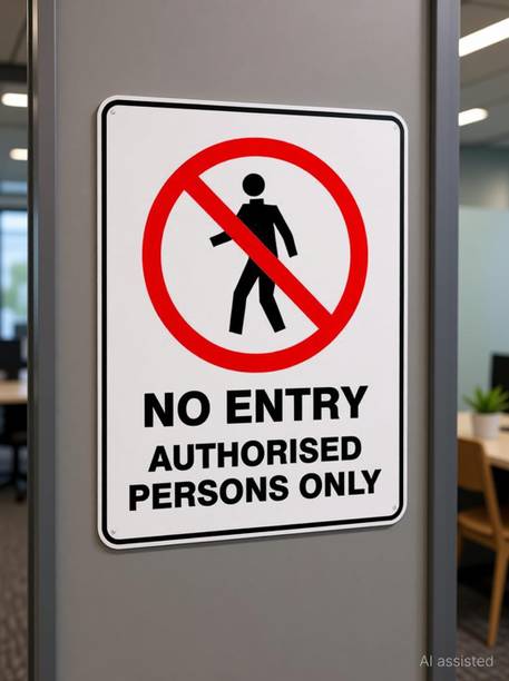 DECOR Production 25.4 cm Self adhesive wall sticker sign stickers for office, ho