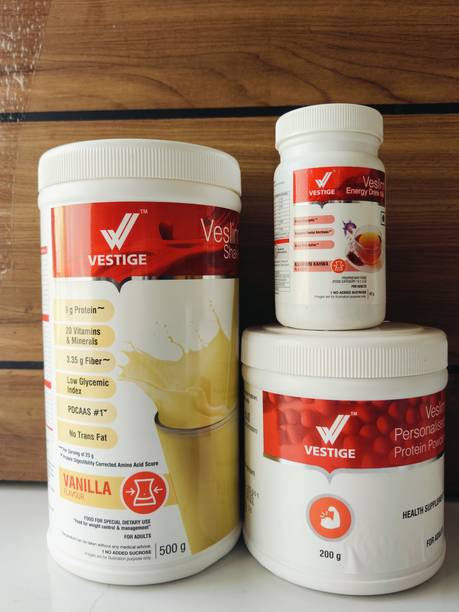 Vestige FAST WEIGHT LOSS COMBO VANILLA SHAKE PROTEIN POWDER 200GM AFRESH KASHMIRI KHAWA Nutrition Drink
