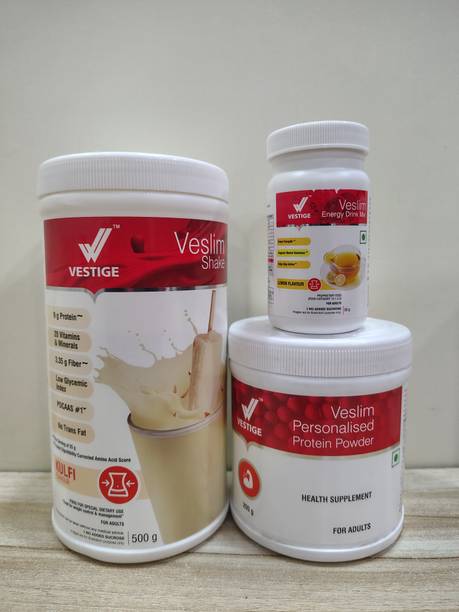 Vestige FORMULA-1 VANILLA SHAKE500GM-PROTEIN POWDER200GM-AFRESH ENERGY DRINK LEMON Nutrition Drink