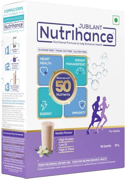JUBILANT Nutrihance Nutritional Formula help Enhance Health, Vanilla Flavor, 200 gm Nutrition Drink