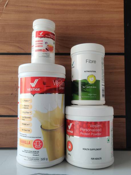 Vestige WEIGHT LOSS COMBO VANILLA SHAKE FIBER PP200 AFRESH KASHMIRI KHAWA Energy Drink