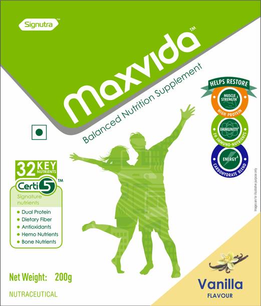 Signutra MaxvidaTM Balanced Nutrition Supplement for Adults (Vanilla, 200 GM)