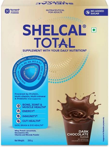 Shelcal TOTAL Powered by Protein, Multi-Vitamin, Multi-Mineral, Prebiotic Torrent Pharma Nutrition Drink