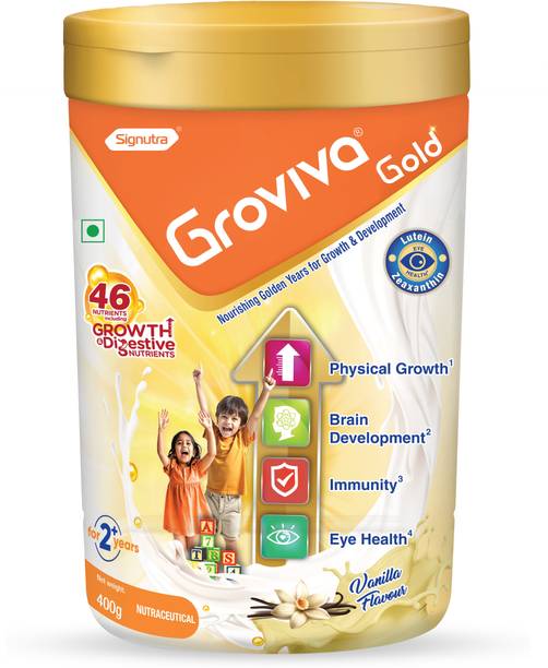 groviva Gold Protein Powder for Kids| 46 Key Nutrients | Supports Growth & Eye Health Nutrition Drink