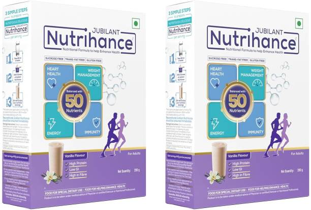 JUBILANT Nutrihance Nutritional Formula help Enhance Health, Vanilla Flavor, 200 gm x Pack of 2 Nutrition Drink
