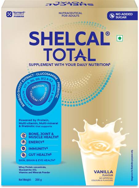 Shelcal TOTAL Powered by Protein, Multi-Vitamin, Multi-Mineral, Prebiotic Torrent Pharma Nutrition Drink
