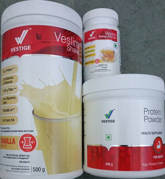 Vestige Veslim Shake Kulfi Energy Drink Lemon, Protein Powder Nutrition Drink