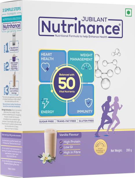 JUBILANT Nutrihance Nutritional Formula help Enhance Health, Vanilla Flavor, 200 gm Nutrition Drink