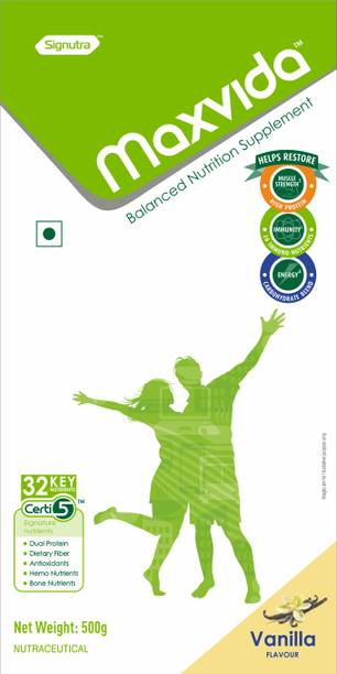 Maxvida Balanced Nutrition Supplement for Adults - 500g BIB (Vanilla)