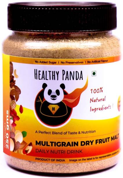 HEALTHY PANDA Organic Sprouted Multigrain Dry fruit Malt / Health Mix or Sattu Mavu - 250 Gram Nutrition Drink