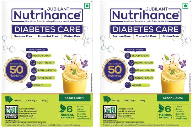 JUBILANT Nutrihance Nutrihance Diabetes Care ,Manage Blood Sugar Levels ,Nutrition Drink -350gm x 2 Nutrition Drink