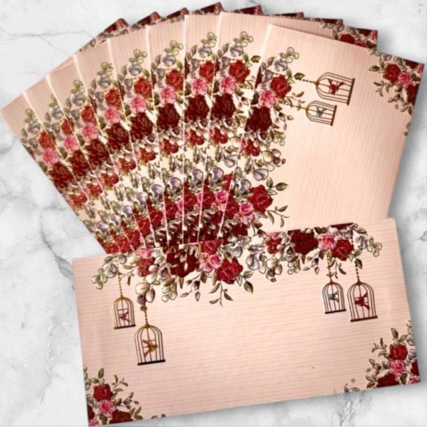 Delhi Dezigns Pack of 10 Shagun Envelopes for Gifting money on wedding/anniversay/roka Envelopes