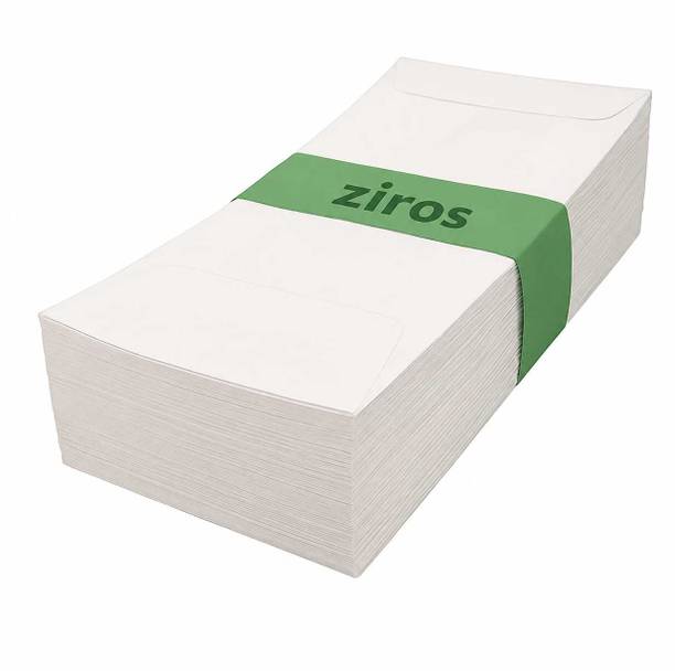 Ziros White Cheque Size Envelope 9x4 Inch, Lifafa 100 GSM, For office use Envelopes