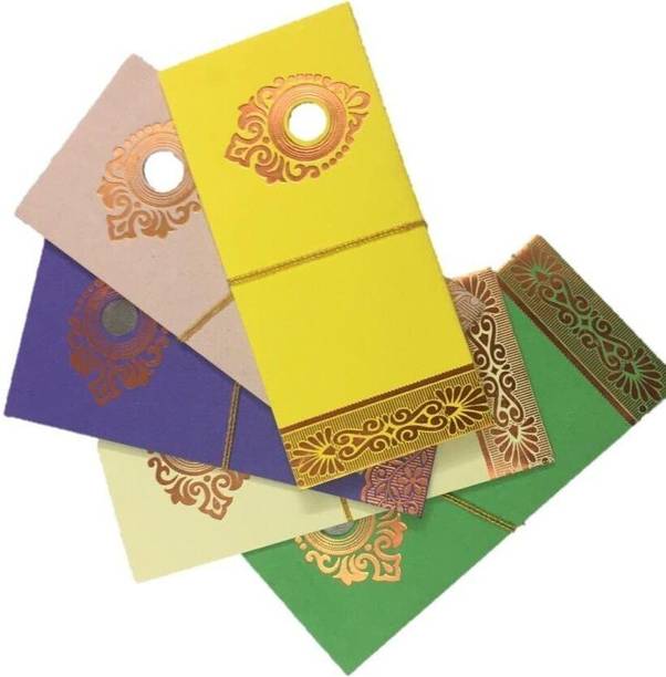 DKD 40 Pcs Wedding Gift Envelope with 1 Rupee Coin, Money Cover Shagun Envelopes