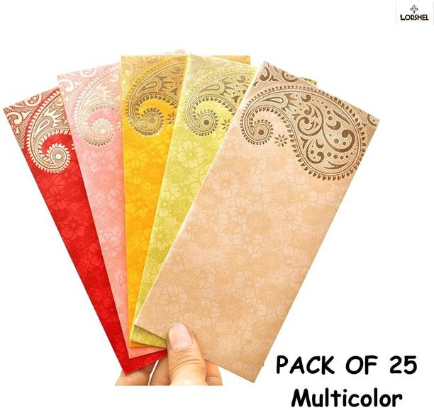 Lorshel Shagun Envelopes - Vibrant Colors, Durable Paper, Attractive Presentation Envelopes